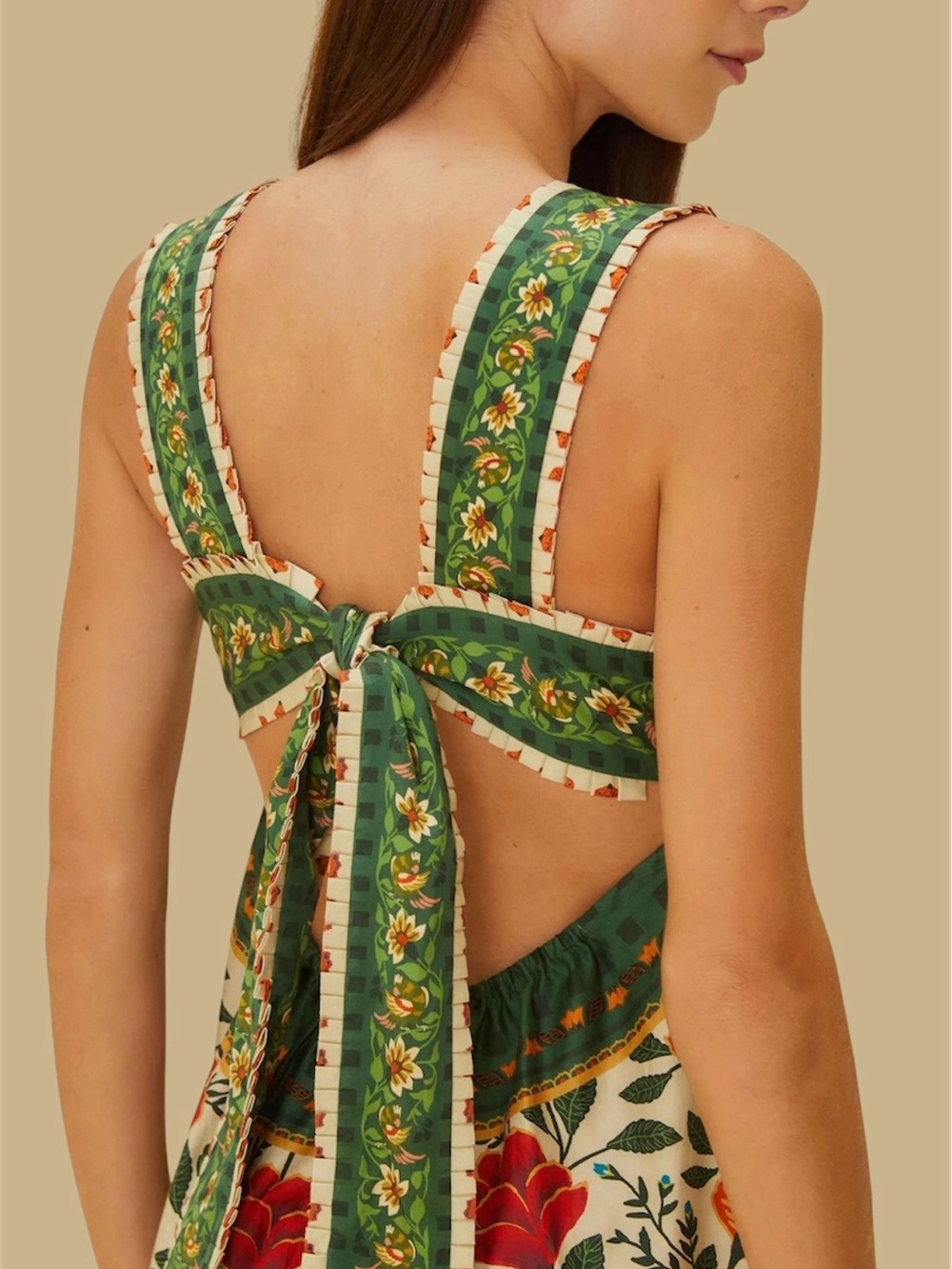NWT FARM Rio Sand Garden Tapestry Maxi Dress Size Large - Picture 4 of 10